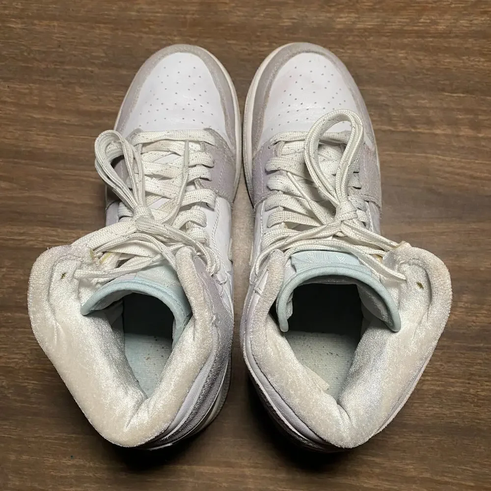 Kid's Air Jordan 1 Retro High White Metallic Silver Size 7Y 2008 (332148-101)